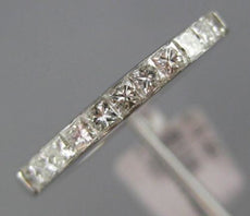 ESTATE .60CT DIAMOND PRINCESS 18KT WHITE GOLD CLASSSIC WEDDING ANNIVERSARY RING