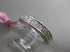 ESTATE WIDE 3.34CT ASSCHER DIAMOND 18KT WHITE GOLD 3D ANNIVERSARY ETERNITY RING