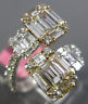 ESTATE WIDE 2.40CT DIAMOND 18KT TRI COLOR GOLD 3D SEMI ETERNITY CRISS CROSS RING
