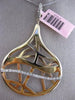 ESTATE MASSIVE .32CT DIAMOND 14KT TRI COLOR GOLD CHOCOLATE HERSHEY KISS PENDANT