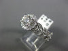 ESTATE 1.0CT DIAMOND 14K WHITE GOLD CLASSIC LEAF ETERNITY ENGAGEMENT RING #19530