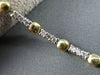 ESTATE .63CT DIAMOND 14KT WHITE & YELLOW GOLD BY THE YARD TENNIS BRACELET 3mm