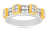 ESTATE 1.0CT PRINCESS DIAMOND 14K 2 TONE GOLD INVISIBLE WEDDING ANNIVERSARY RING