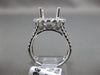 ESTATE EXTRA LARGE 1.45CT DIAMOND 14K WHITE GOLD 3D SEMI MOUNT ENGAGEMENT RING