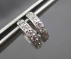 ESTATE .24CT DIAMOND 14KT WHITE GOLD 5 STONE CLASSIC HUGGIE EARRINGS 2mm #24068