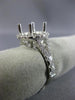 ESTATE LARGE 1.04CT DIAMOND 14KT WHITE GOLD 3D HALO SEMI MOUNT ENGAGEMENT RING