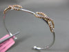 ESTATE .87CT WHITE & PINK DIAMOND 18K WHITE & ROSE GOLD INFINITY BANGLE BRACELET