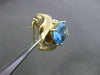 ESTATE LARGE 6.24CT DIAMOND & AAA BLUE TOPAZ 14KT TWO TONE GOLD CLIP ON EARRINGS