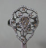 ANTIQUE .51CT WHITE & FANCY COLOR DIAMOND 14KT BLACK GOLD 3D FILIGREE FUN RING