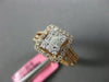 ESTATE WIDE 1.04CT DIAMOND 18KT ROSE GOLD CLASSIC SQUARE CLUSTER ENGAGEMENT RING