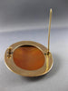 ANTIQUE LARGE 14KT ROSE GOLD CLASSIC SHELL LADY CAMEO FILIGREE BROOCH PIN #21879