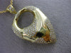 ESTATE .71CT DIAMOND 18KT YELLOW GOLD PAVE TEAR DROP PEAR SHAPE FLOATING PENDANT