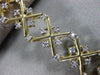 ESTATE WIDE 1.5CT DIAMOND 14KT YELLOW GOLD 3D X LOVE SNOW FLAKE TENNIS BRACELET