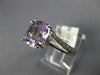 ESTATE 3.22CT DIAMOND & AAA AMETHYST 14KT WHITE GOLD CUSHION CUT SOLITAIRE RING