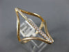 ESTATE EXTRA LARGE .12CT DIAMOND 14KT ROSE GOLD 3D V SHAPE TRIANGULAR BAR RING