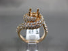 ESTATE LARGE 1.56CT DIAMOND 14KT ROSE GOLD 3D SWIRL SEMI MOUNT ENGAGEMENT RING