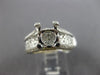 ESTATE LARGE 1.65CT DIAMOND 14K WHITE GOLD 3D CLASSIC SEMI MOUNT ENGAGEMENT RING