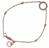 ESTATE .26CT CHOCOLATE FANCY DIAMOND 14KT ROSE GOLD CLASSIC HEART LOVE BRACELET