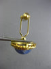 ANTIQUE EXTRA LARGE AAA SODALITE 14K YELLOW GOLD 3D SOLITAIRE OVAL ROPE CUFFLINK
