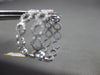 ESTATE .90CT DIAMOND 14KT WHITE GOLD CIRCULAR INSIDE OUT HOOP HANGING EARRINGS