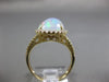 ESTATE LARGE 3.62CT DIAMOND & AAA AUSTRALIAN OPAL 14K YELLOW GOLD OVAL HALO RING