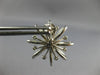 ESTATE EXTRA LARGE 1.26CT DIAMOND 14KT WHITE GOLD 3D FLOWER SNOW FLAKE EARRINGS
