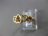 ANTIQUE .20CT DIAMOND & AAA RUBY 14KT YELLOW GOLD 3D MULTI HEART RING #23968
