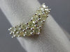 ESTATE WIDE 1.10CT DIAMOND 14KT YELLOW GOLD 3D TWO ROW V SHAPE ANNIVERSARY RING