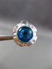 8.14CT DIAMOND & AAA CABOCHON BLUE TOPAZ 14KT WHITE GOLD CLIP ON EARRINGS #27646