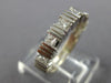 ESTATE .72CT DIAMOND 14KT WHITE GOLD 3D CHANNEL PRINCESS ANNIVERSARY RING #1796