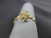 ESTATE 14KT YELLOW GOLD 3D HANDCRAFTED FILIGREE SIDE CROSS RING 17mm #24521