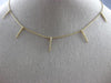 ESTATE .15CT DIAMOND 14KT YELLOW GOLD 3D CLASSIC BY THE YARD SPIKY FUN NECKLACE