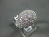 ESTATE LARGE 2.45CT ROUND DIAMOND 18KT WHITE GOLD CLASSIC PAVE PUFF RING #15845