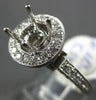ESTATE 1.12CT DIAMOND 14KT WHITE GOLD HALO FILIGREE SEMI MOUNT ENGAGEMENT RING