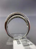 ESTATE WIDE 2.13CT ROUND & BAGUETTE DIAMOND 18KT WHITE GOLD 3D ANNIVERSARY RING