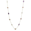 28.94CT ROSE QUARTZ AMETHYST & PINK PEARL 14KT YELLOW GOLD BY THE YARD NECKLACE