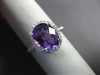 ESTATE 2.55CT DIAMOND & AAA OVAL AMETHYST 14KT WHITE GOLD 3D CLASSIC FUN RING