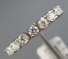 ESTATE 1.48CT DIAMOND 14KT WHITE GOLD CLASSIC ETERNITY WEDDING ANNIVERSARY RING
