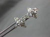 ANTIQUE 1.13CT ROUND & PEAR CUT DIAMOND 14KT WHITE GOLD CLUSTER EARRINGS #17126