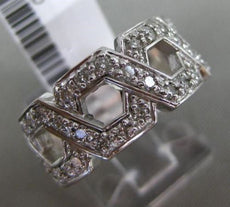 ESTATE .60CT DIAMOND 14K WHITE GOLD 3D HEXAGON INFINITY WEDDING ANNIVERSARY RING