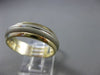 ESTATE 14K WHITE & YELLOW GOLD DIAMOND CUT SOLID WEDDING ANNIVERSARY RING #24629