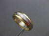 ESTATE PLATINUM & 18KT YELLOW GOLD MILGRAIN WEDDING ANNIVERSARY RING 5mm #19311