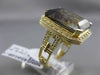 ESTATE LARGE 12.60CTW DIAMOND & EXTRA FACET SMOKY TOPAZ 14K YELLOW GOLD 3D RING