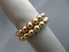ESTATE 14KT YELLOW & ROSE GOLD HANDCRAFTED DOUBLE ETERNITY BEADED STACKABLE RING