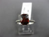 ESTATE 1.73CT DIAMOND & AAA GARNET 14KT WHITE GOLD 3D CUSHION ENGAGEMENT RING