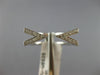 ESTATE .15CT DIAMOND 18KT WHITE GOLD 3D CLASSIC TRIANGULAR TENSION FUN LOVE RING