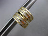 ESTATE 1.0CT DIAMOND 14KT YELLOW GOLD 3D CLASSIC TWO ROW HUGGIE EARRINGS #5319