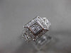 ESTATE LARGE .80CT DIAMOND 18KT WHITE GOLD INVISIBLE SQUARE COCKTAIL RING #21139