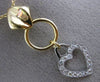 ESTATE .27CT DIAMOND 14K WHITE & YELLOW GOLD OPEN HEART LARIAT FLOATING NECKLACE