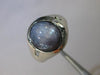 ESTATE LARGE 5.16CT DIAMOND & AAA STAR SAPPHIRE 18K WHITE GOLD MEN'S RING #26457